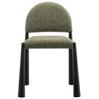 Modway Hayley Upholstered Fabric Dining Side Chair - Black/Leaf-9