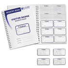 C-Line Visitor Badges with Registry Log - 3-5/8" x 1-7/8" Badge Size - Set of 150 Badges & Log Book-When the badge is filled out, the visitor names are entered in registry book, providing a written record of their visit to your facility