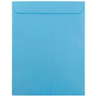 JAM Paper 10 x 13 Open End Catalog Envelopes with Gum Closure, Brite Hue Blue Recycled, 50 Pack (87725I)-Blue Open End Catalog Envelopes