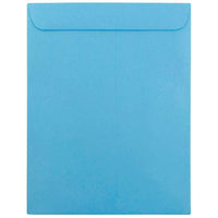 JAM Paper 10 x 13 Open End Catalog Envelopes with Gum Closure, Brite Hue Blue Recycled, 50 Pack (87725I)-Blue Open End Catalog Envelopes