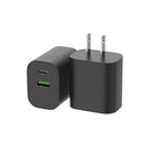 Evry 30W USB-A & USB-C Wall Charger - Black-2.4" L x 1.2" W x 1.7" H