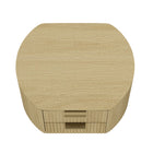 Manhattan Comfort Olivia 26.5" Modern Nightstand - Natural Oak/Gold-20.7" L x 26.5" W x 21.1" H