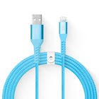 LOGiiX Vibrance Braid 1.2M USB-A to Lightning - Turquoise-1.2M (*3.94 ft) USB-A to Lightning cable to charge & sync Lightning devices