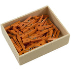 JAM Paper - Pinces à linge en bois - petites - 2 -2 cm - orange - 50 pinces à linge/paquet- Couleur : Orange