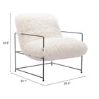 Zuo Pelut Accent Chair - White-6