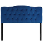 Modway Annabel Diamond Tufted Performance Velvet Queen Headboard - Navy-Durable Stain-Resistant Fabric