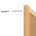 Quartet Standard Oak Frame Cork Bulletin Board - Tan - 24" L x 18" W-Classic oak frame complements any interior