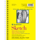 Strathmore 300 Series Sketch Paper Pad, Spiral-Bound, 5.5" x 8.5", 100 Sheets-5.5" W x 8.5" L