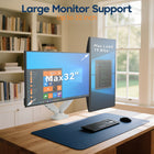 ShoppingAll Dual VESA Monitor Mount with Fully Adjustable Gas Spring Arm and Office Desk Clamp - White-Quick 3-Minute Installation: Features a unique arm structure and a fast-insert VESA plate for easy setup - no extra tools or hassle required