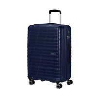 American Tourister Surftime Spinner - Medium - Metallic Blue-Rugged ABS material is able to withstand the rigors of travel.