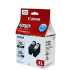 Canon PG-295XL/CL-286XL Genuine Ink Cartridge - High Yield - Black, Cyan, Magenta, Yellow-Produces beautiful, long-lasting photos