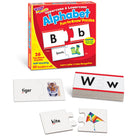 TREND Uppercase & Lowercase Alphabet Fun-to-Know Puzzles -Only matching pieces fit together. Words and photos on puzzle-piece backs as another way to match.