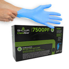 SHOWA - Gants en nitrile durable EBT 4 mil pour contact alimentaire, à usage unique - Bleus - Très grande taille - Paquet de 90-Biodégradable