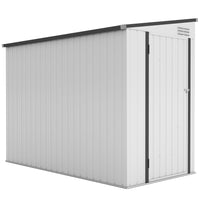 Outsunny - abri de jardin en acier 4 pi x 8 pi avec porte verrouillable et 2 aérations pour arrière-cour-La structure en acier offre un soutien fiable et résiste à la rouille
