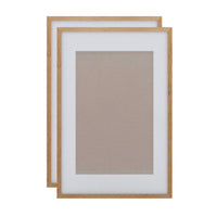 Decent Living - Cadre photo en bois massif - Teck doré - 24x36pouce - Paquet de 2-Bois massif 100 % naturel (Okan/Teck)