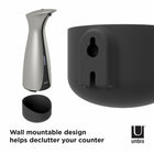 Umbra Otto Wall Mount Automatic Soap and Sanitizer Pump - 8.5oz (250ml) - Nickel-Soap/Sanitizer Dispenser Colour: Nickel