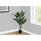 Monarch Specialties - Plante Artificielle - 42 po H - Arbre À Feuilles Persistantes - Mis En Pot - Feuilles Vertes - Pot Noir-22 feuilles vertes luxuriantes, réalistes au toucher, réglables créent une apparence très réaliste