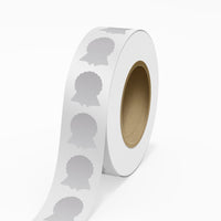 JAM Paper - Étiquettes extérieures résistantes aux intempéries - en forme de ruban - 1 5/8 x 2 - argent - 125 étiquettes/rouleau-Couleur : Polyester argenté | Faites ressortir votre courrier avec des étiquettes d'adresse d'expédition colourées.