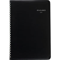 AT-A-GLANCE 2027 Weekly Appointment Book - 11" H x 8" W - Black - Bilingual-12 months: January 2027 - December 2027