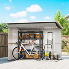 Outsunny 8.5' x 6' Outdoor Storage Shed-Wide door offers easy access and includes a secure latch and lock

