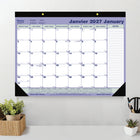 Blueline 2027 Monthly Desk Pad Calendar - 21-1/4" x 16" - Bilingual-Sheets bound at the top, perforated for easy tear-off