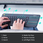 Logitech Wireless Touch-Keyboard K400 Plus, Black, French-Plug-and-play setup