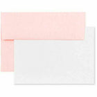 JAM Paper Blank Greeting Cards Set - A2 Size - 4.375" x 5.75" - Baby Pink - 25 Pack-Color: Light Baby Pink / Soft Pink 
