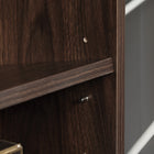 HOMCOM - Petite étagère en bois à 2 niveaux pour rangement - noyer-Couleur : noyer 