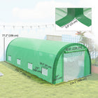 Outsunny Walk-in Tunnel Greenhouse with Zipped Roll Up Mesh Door - - Polyester es reinforce the seam crossing
 