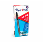 Paper Mate InkJoy 100RT Ballpoint Pens - 1.0mm - Black - 12 Pack-Black