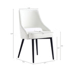 Manhattan Comfort Tremont 21.7" Modern Leatherette Upholstered Dining Chair - White-Upholstered in Luxurious Leatherette with Fine Stitching 
