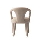 Manhattan Comfort Palmer 22.8" Mid-Century Modern Tweed Upholstered Dining Armchair - Gold Dust - Set of 2-24.8" L x 21" W x 30.3" H