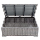 Modway - Conway 45 po Terrasse extérieure Rotin en osier Table basse - Gris clair-7