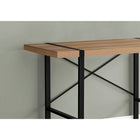 Monarch Specialties 7657 48" Computer Desk - Light Reclaimed Wood/Black Metal-X-shaped metal bar on the back of the desk provides support and adds a decorative touch