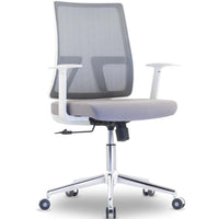 MotionGrey - Chaise de bureau ergonomique AeroMesh - Dossier en maille respirante avec accoudoirs réglables - Blanc-Confort réinventé - La chaise de bureau MotionGrey est conçue en plaçant votre confort au premier plan. Chaque élément est soigneusement pensé pour offrir la meilleure expérience d’utilisation. Nous visons à redéfinir votre notion du confort