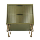Manhattan Comfort DUMBO 20.07" Modern 2-Drawer Nightstand 2-Piece Set - Olive Green-10