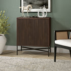 Hudson&Canal Brighton 28"W Accent Cabinet - Alder Brown-Product Dimensions: 15" L x 28" W x 32" H