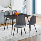 FurnitureR - Chaise de Salle à Manger en Tissu - Gris - Paquet de 4-Sièges confortables : Chaque chaise dispose d'un siège et d'un dossier rembourrés, assurant un confort pendant les longues sessions de repas ou les réunions. 