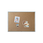 Staples Economy Cork Bulletin Board with Aluminum Frame - 72" x 48"-Bulletin boards with 100% natural self-healing cork