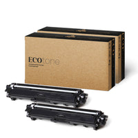 Ecotone Brother TN221BK Remanufactured Toner - Standard Yield - Black - 2 Pack-Color: Black 