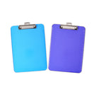 Charles Leonard - Presse-papiers en plastique transparent avec clip à profil bas et crochet extractible, format lettre, couleurs fluo assorties, paquet de 12-Taille de la lettre