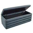 Modway Mezzo Upholstered Performance Velvet Storage Bench - Cadet Blue-8