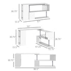 HOMCOM 55" L-Shaped Desk - White-Solid and sturdy build from durable engineered wood with a laminated surface 