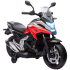Qaba Honda Licensed 12V Electric Motorcycle with Headlights Music - Red-Honda licence ensures quality, trust for this ride-on motorbike 