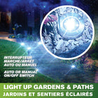 Bell+Howell Deluxe Super Bright Outdoor Solar Disk Lights - 4 Pack-Auto dusk to dawn: sensitive light sensor turns lights on at night and off at sunrise for hands free outdoor lighting with no wiring needed