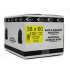 Eco II Garbage Bags - 38 " x 60"  - Extra Strong - Clear - 100 Pack-100 Pack