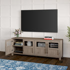 Hudson&Canal Holbrook TV Stand for TV's up to 75" - Antiqued Grey Oak-Product Dimensions: 15.75" L x 68" W x 24" H
