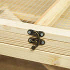 PawHut Wooden Hamster Cage 3-Tier Rat Cage with Openable Roof - Natural Wood-Front windows offer clear views of all tiers