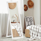 HOMCOM Full Length Mirror - 20.1" W x 57.9" H - White-Thick mirror for a gleaming and beautiful finish 