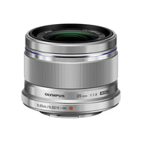 Olympus M.Zuiko Digital 25mm f/1.8 Lens - Silver-25mm Single Focal Length